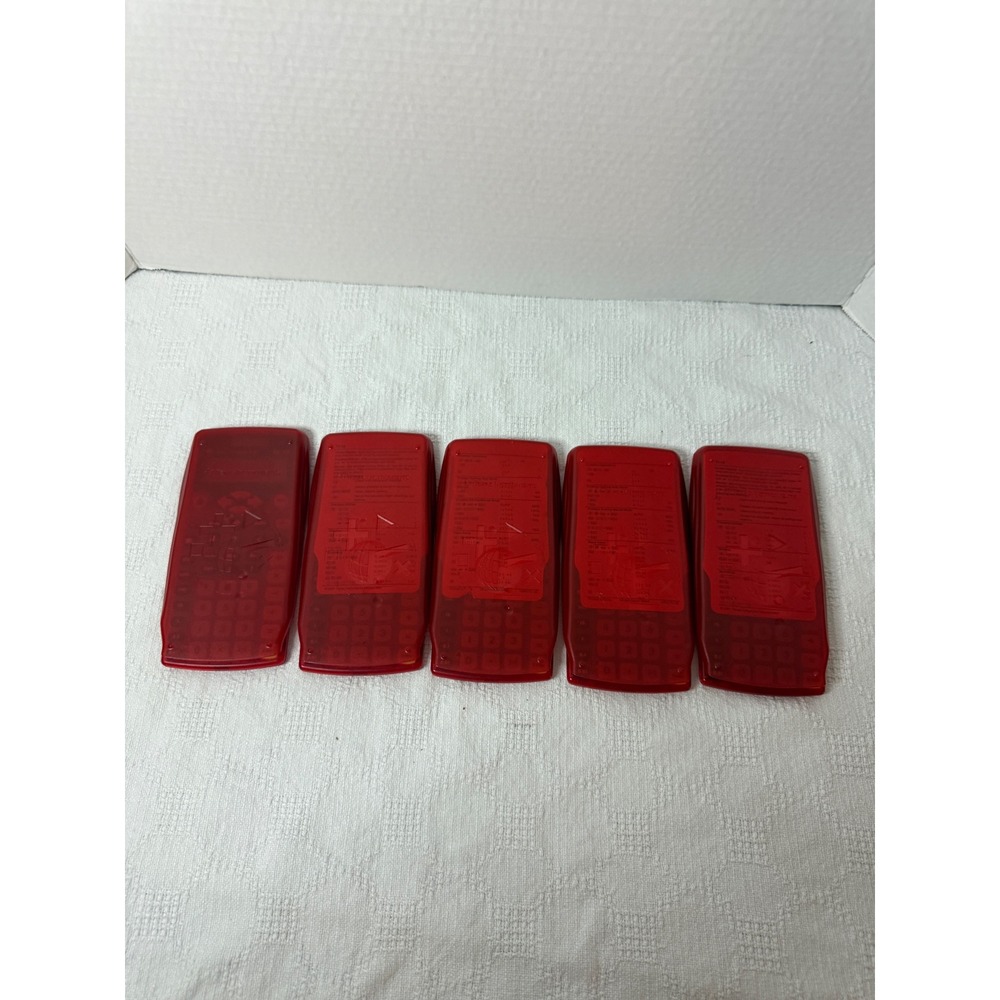 Texas Instruments TI-10 Red Scientific Calculator Learning Tool Lot of 5